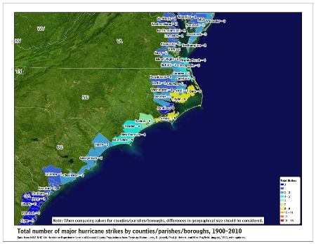 SE Coast Major Hurricane Strikes