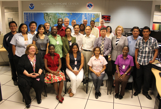 class picture of WMO RA-IV 2013 Workshop on Hurricane Forecasting and
Warning