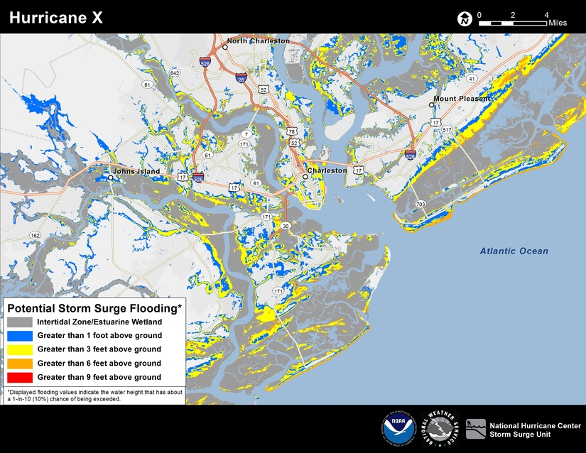 NHC Potential Storm Surge Flooding Map