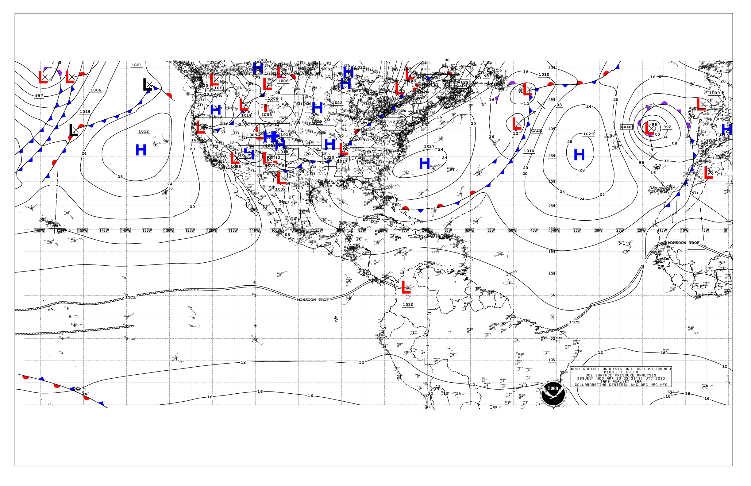 Atlantic Surface Analysis