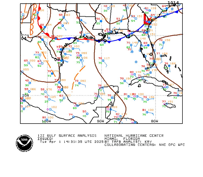 Surface Analysis Chart Noaa