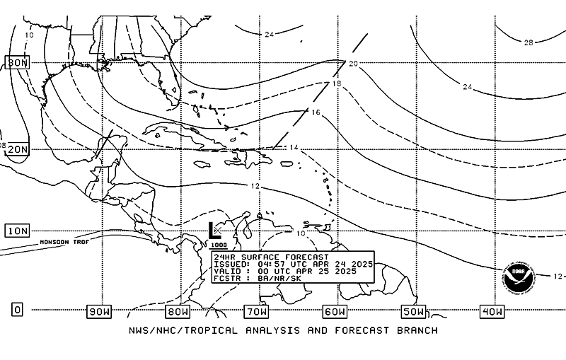 Tropical Surface Analysis Chart