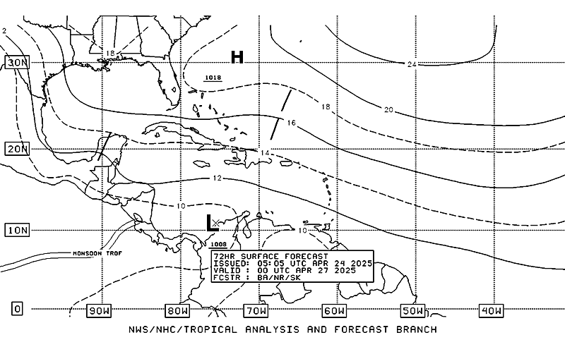 72 Hour Surface Forecast