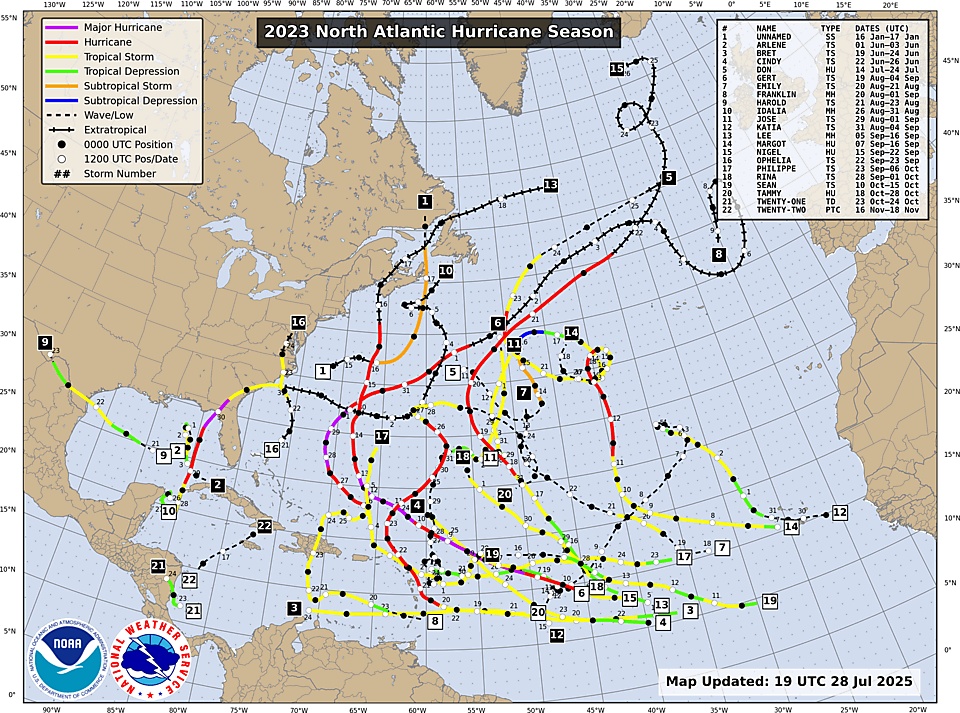 Track Map for North Atlantic Season 2023