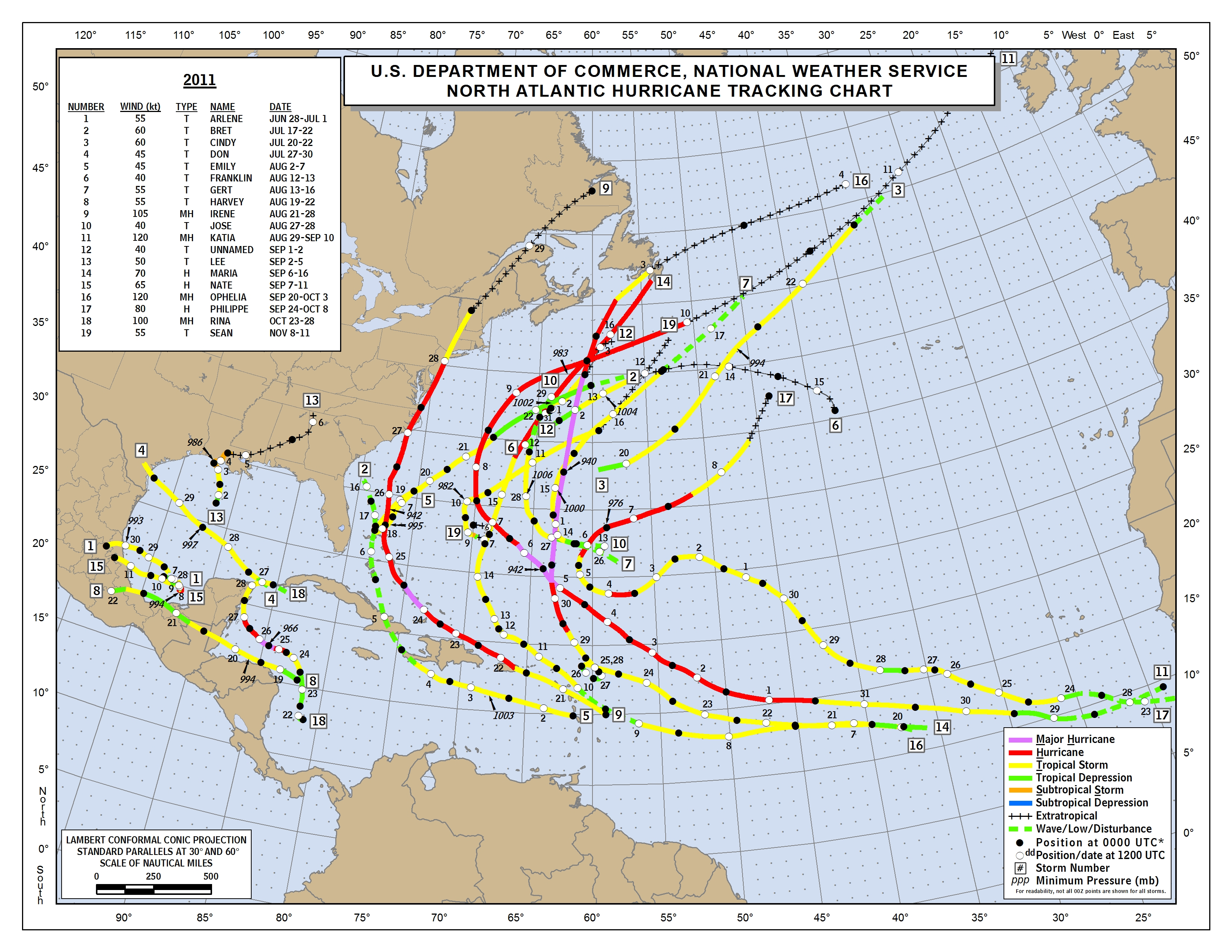 Hurricane Hugo Tracking Chart