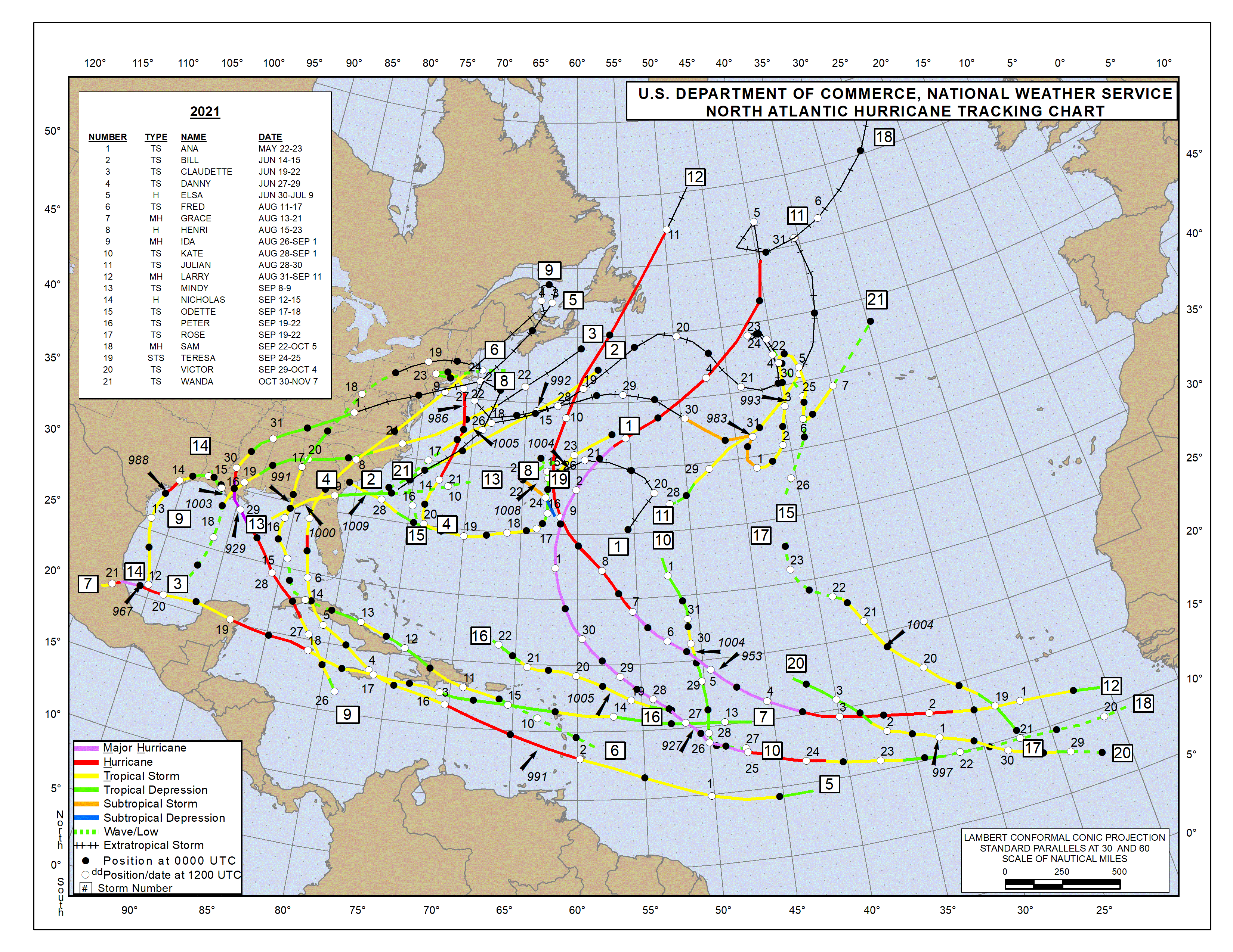 Atlantic Track Map