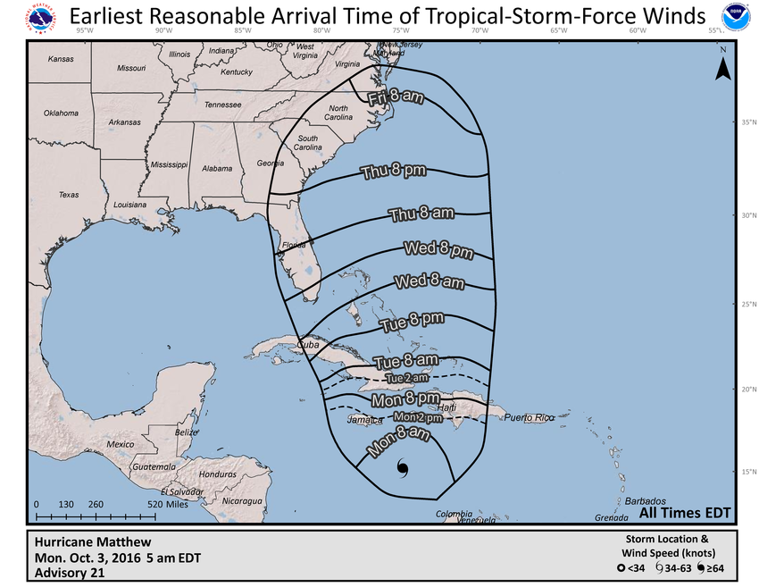 time of arrival graphic