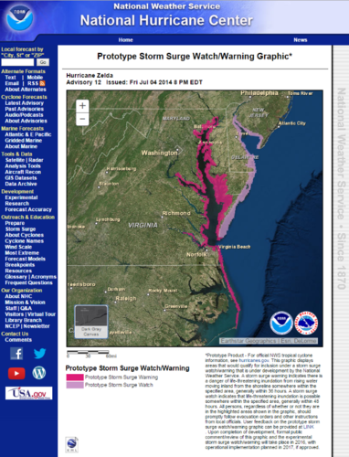 Prototype Storm Surge Watch/Warning Graphic Example 2