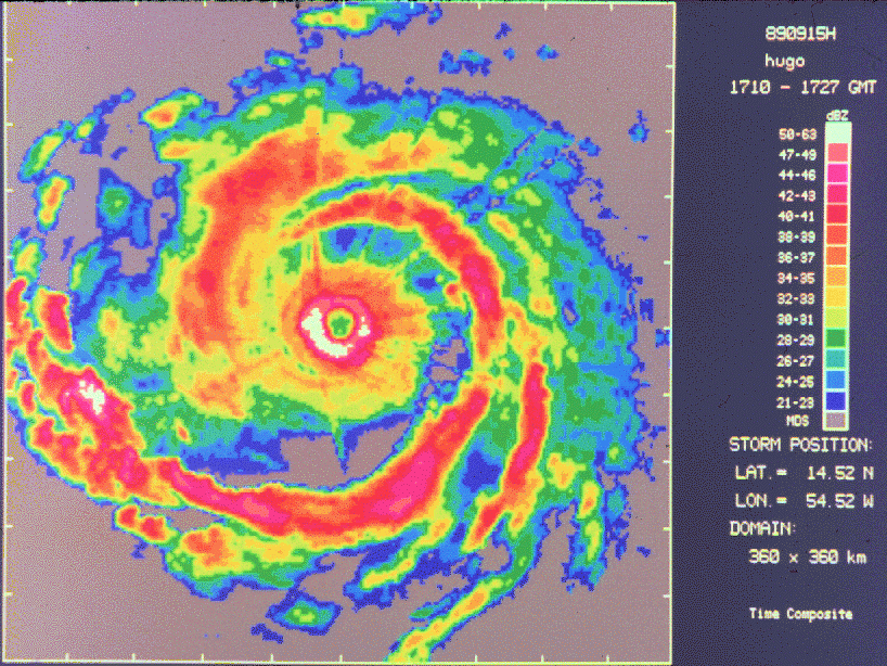 Hurricane Hugo Tracking Chart