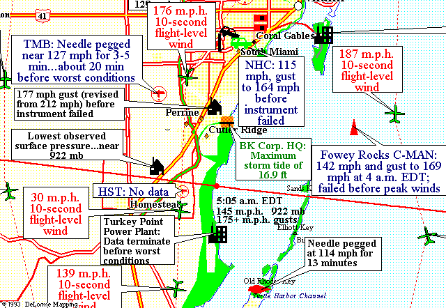 Hurricane Andrew Tracking Chart