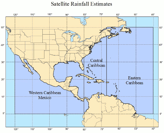 [map of Satellite Rainfall Estimates area of responsibility]