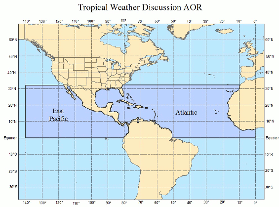 [map of Tropical Weather Discussion Area of Responsibility]