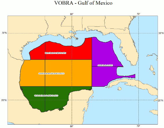 [map of VOBRA Gulf of Mexico Area of Responsibility]