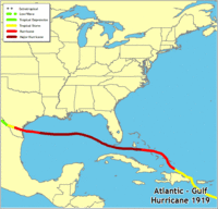 Click for a larger map of the Atlantic-Gulf Hurricane of 1919