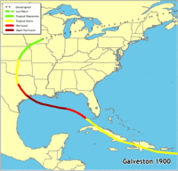 Click for a larger map of the Galveston 1900 Hurricane