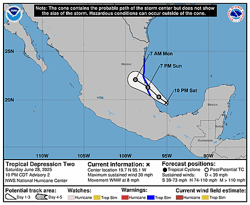 Tropical Depression Two Graphics