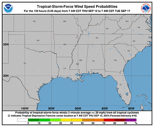 Potential Tropical Cyclone Six 34-Knot Wind Speed Probabilities