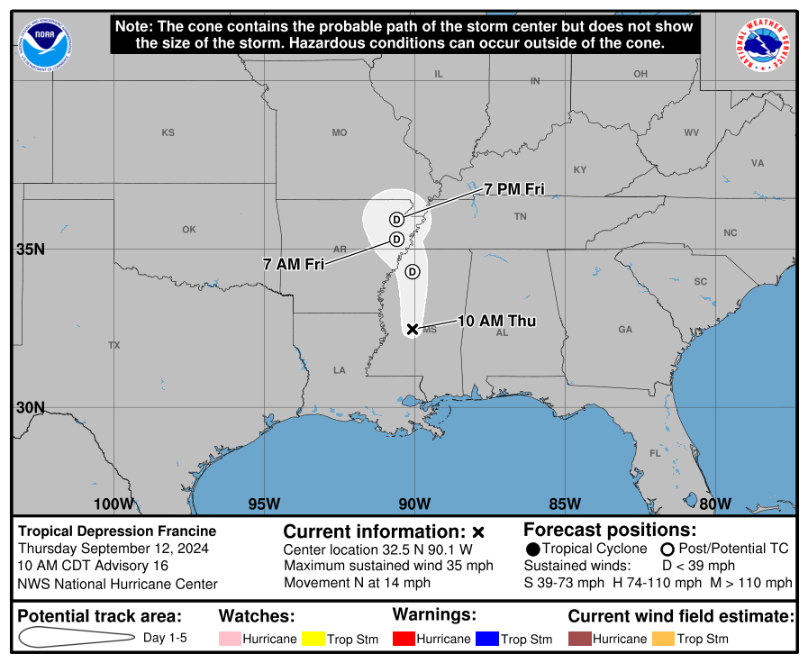 Hurricane tracker Will Tropical Storm Francine make landfall in Texas?