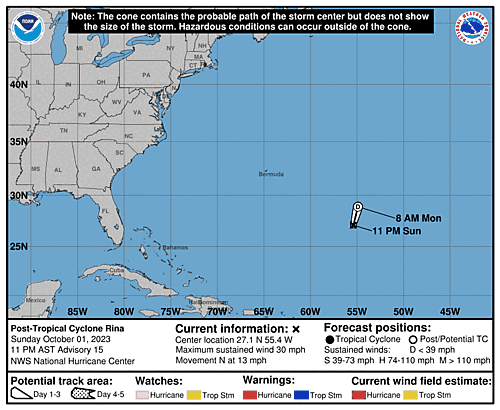 Tropical Storm Rina Graphics