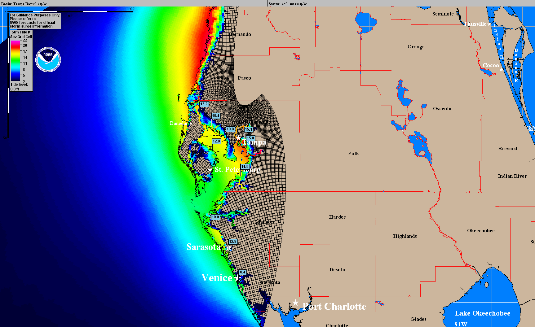 UCAR Center for Science Education HURRICANE IRMA: Bay Area storm surge maps Hillsboro...