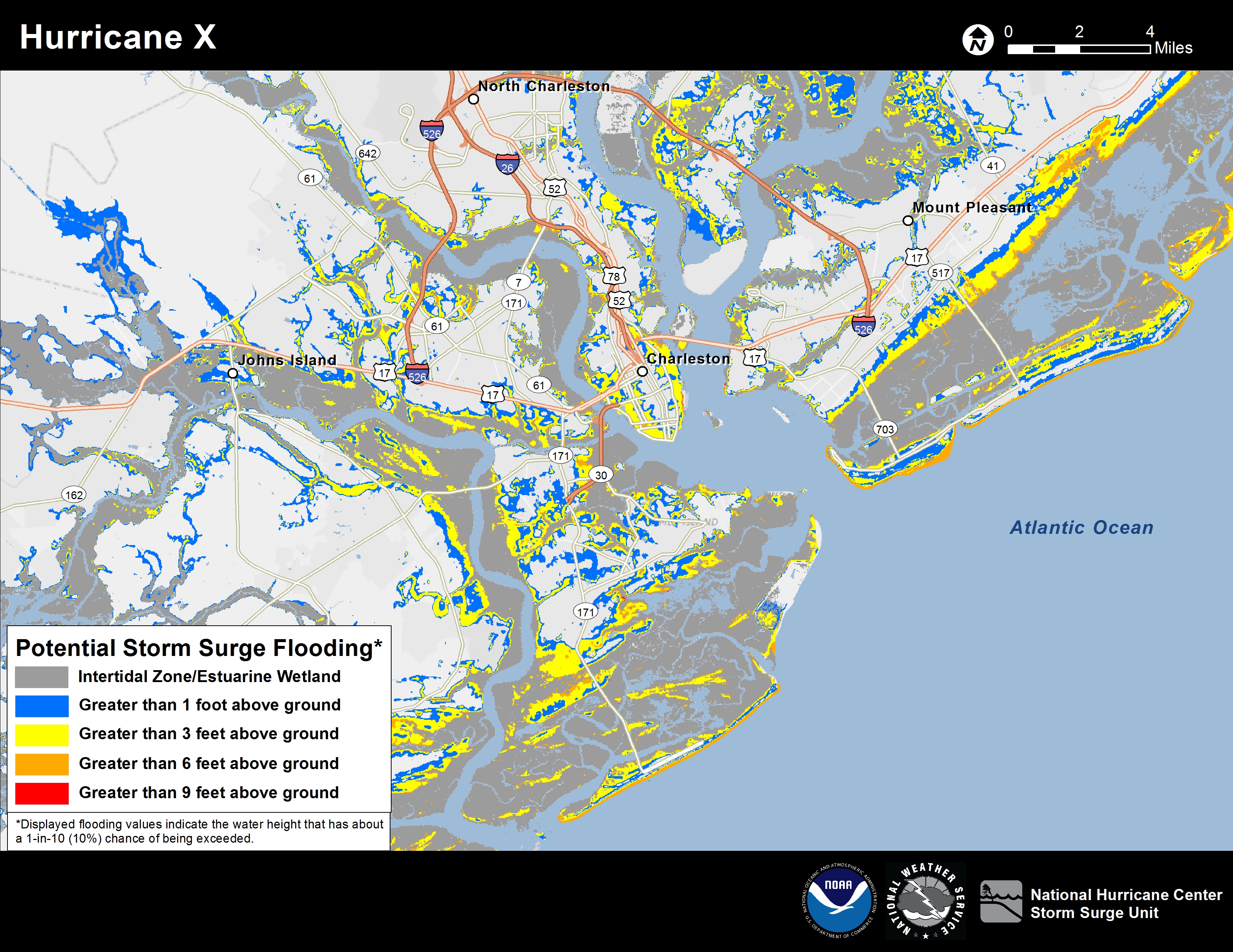 Hurricane Storm Surge Chart