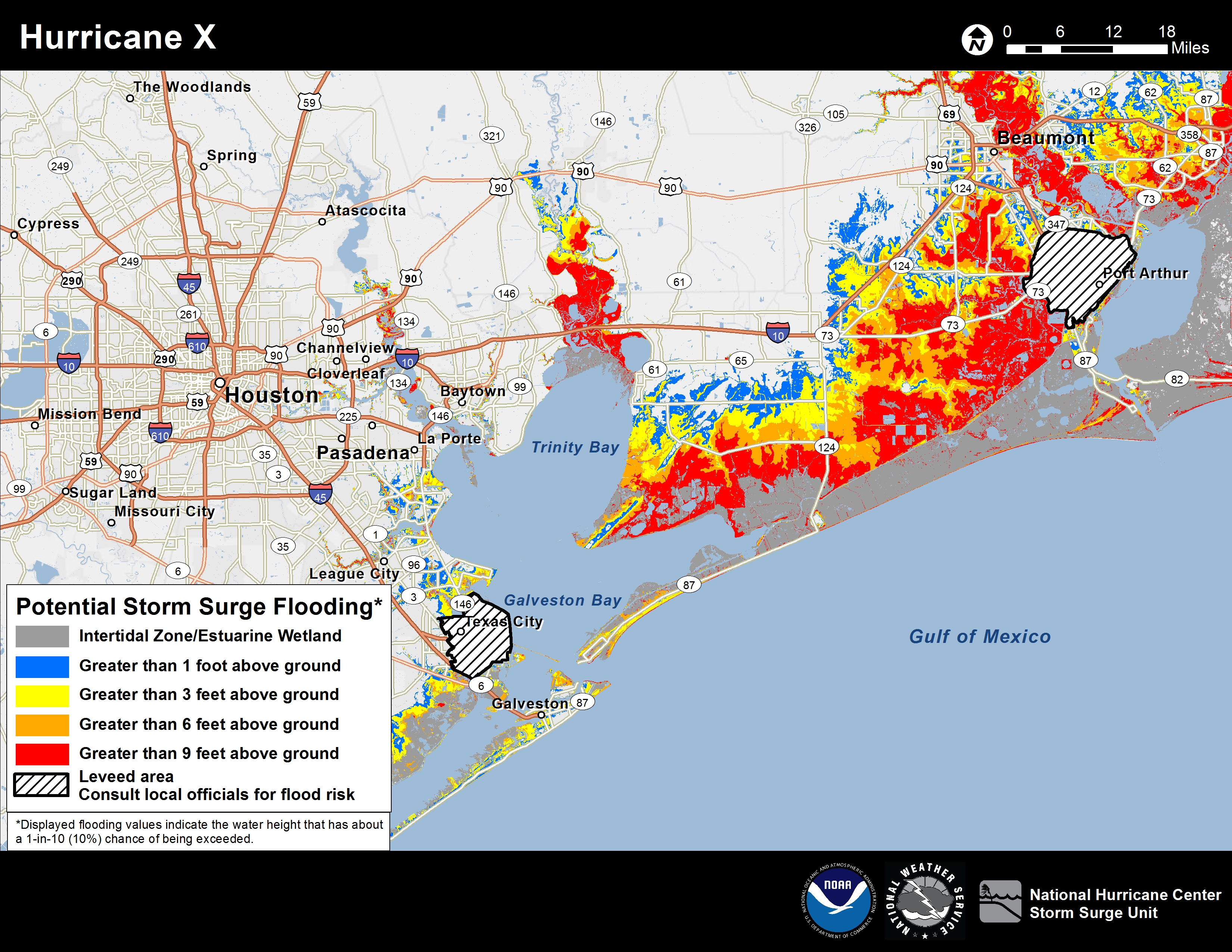 Hurricane Storm Surge Chart