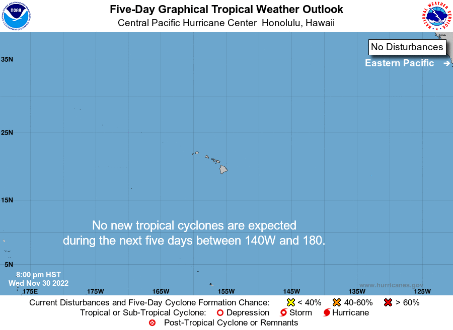 Formazione cicloni tropicali (Outlook di 5 giorni) - Pacifico Centrale