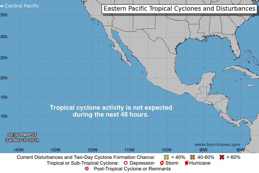 Eastern Pacific National Hurricane Center outlook