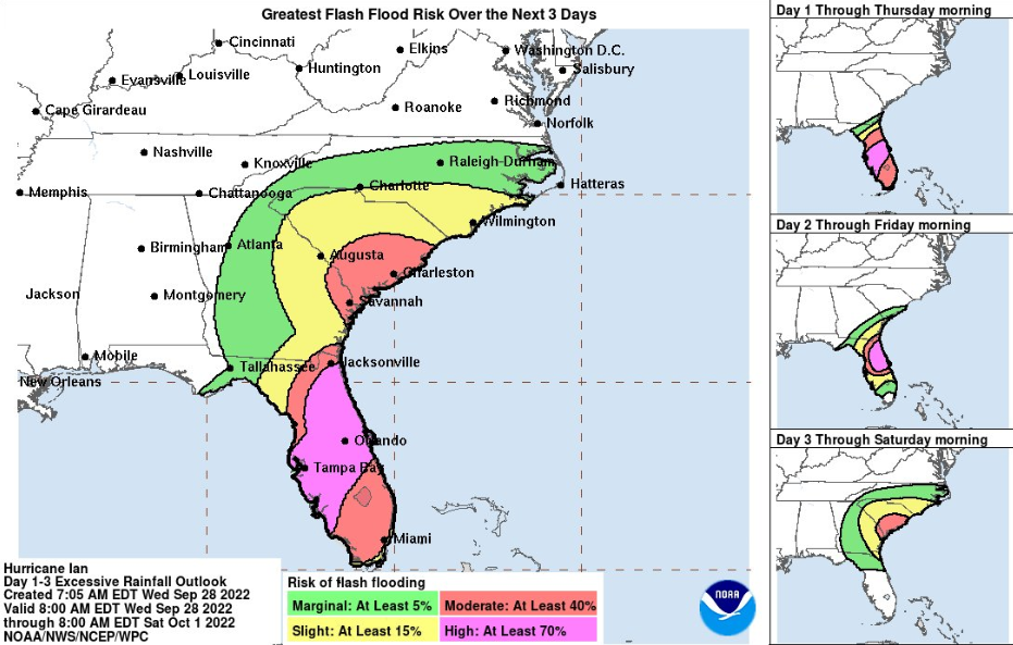 Example of the WPC Excessive Rainfall Outlook Graphic