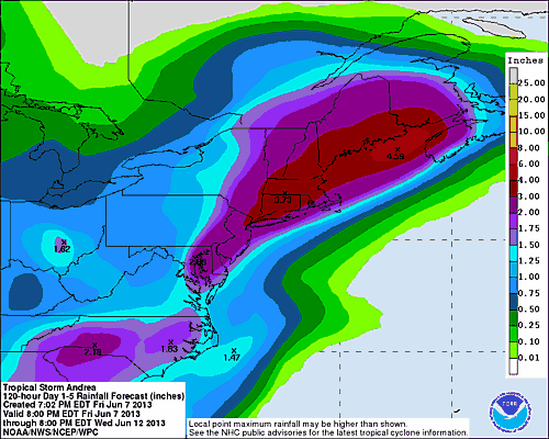 Example of the WPC QPF Rainfall graphic