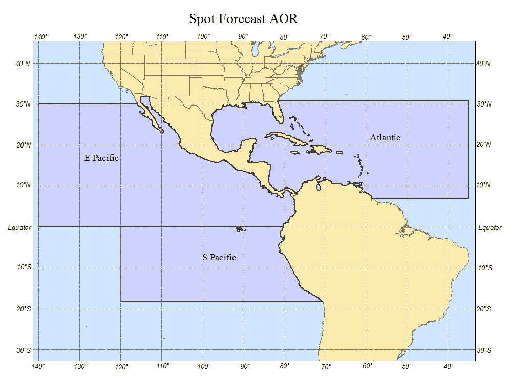 NHC TAFB Spot Forecast AOR