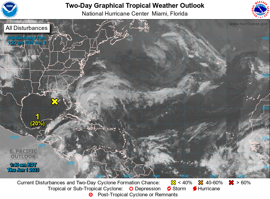 Graphical Tropical Weather Outlook Example Image