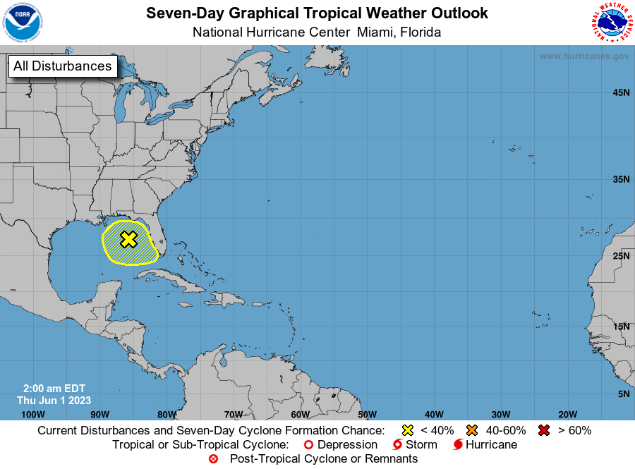 7-day Graphical Tropical Weather Outlook Example Image