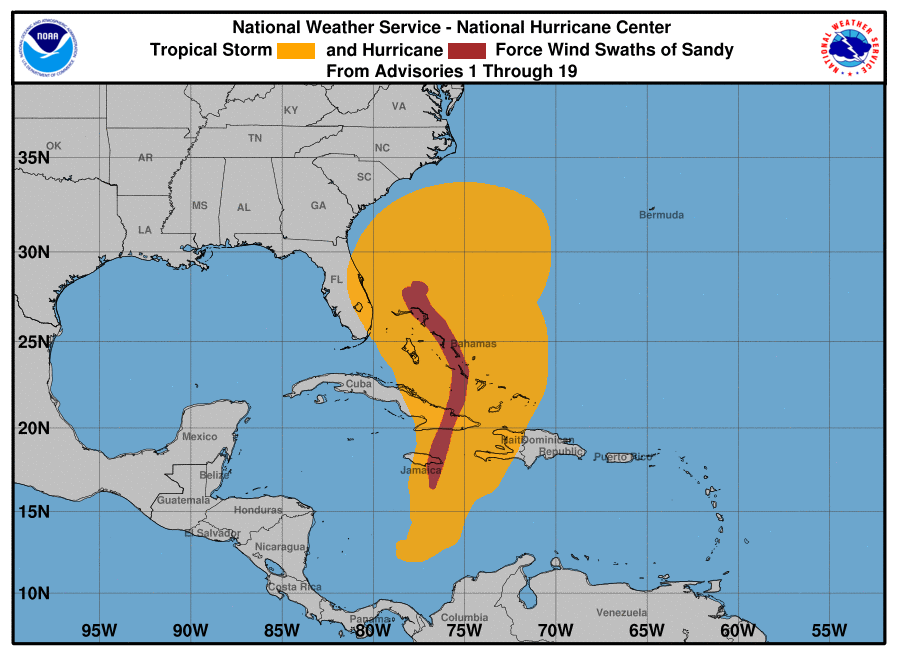 Tropical Cyclone Cumulative
Wind Distribution image example